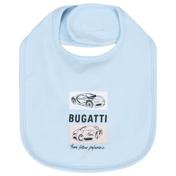 Baby Boys Blue Logo Bib