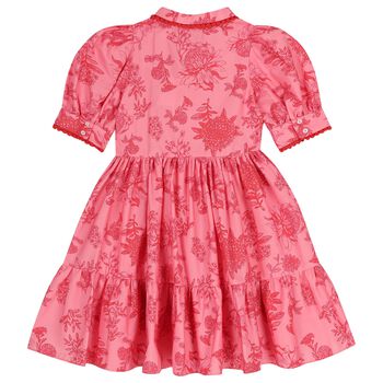 Girls Pink Floral Dress 