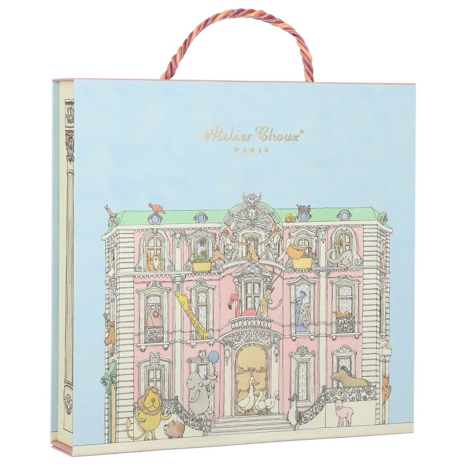 طقم هدايا لفافة ومريلة للأولاد تويل دى جوى باللون الابيض والازرق , 1, hi-res