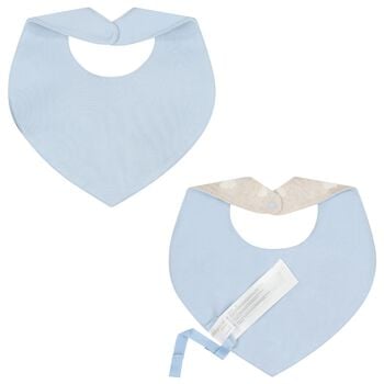 Baby Boys Blue & Beige Waterproof Bib Set ( 2-Pack )