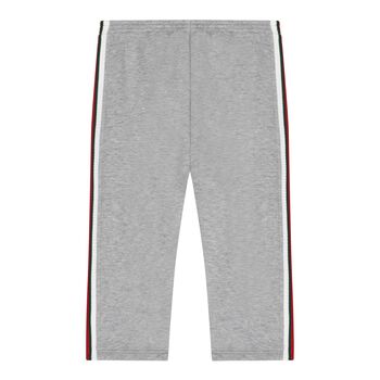 Baby Grey Web Striped Joggers