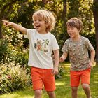 Boys White, Green & Orange Shorts Set, 1, hi-res
