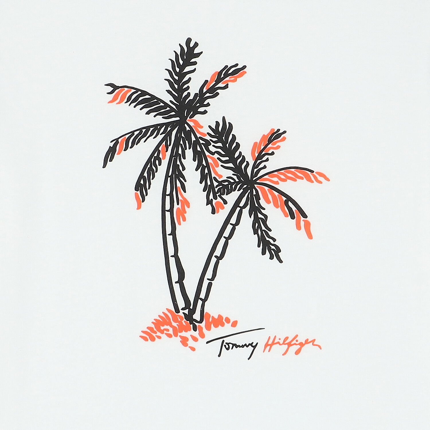 Boys White Palm Tree T-Shirt, 1, hi-res