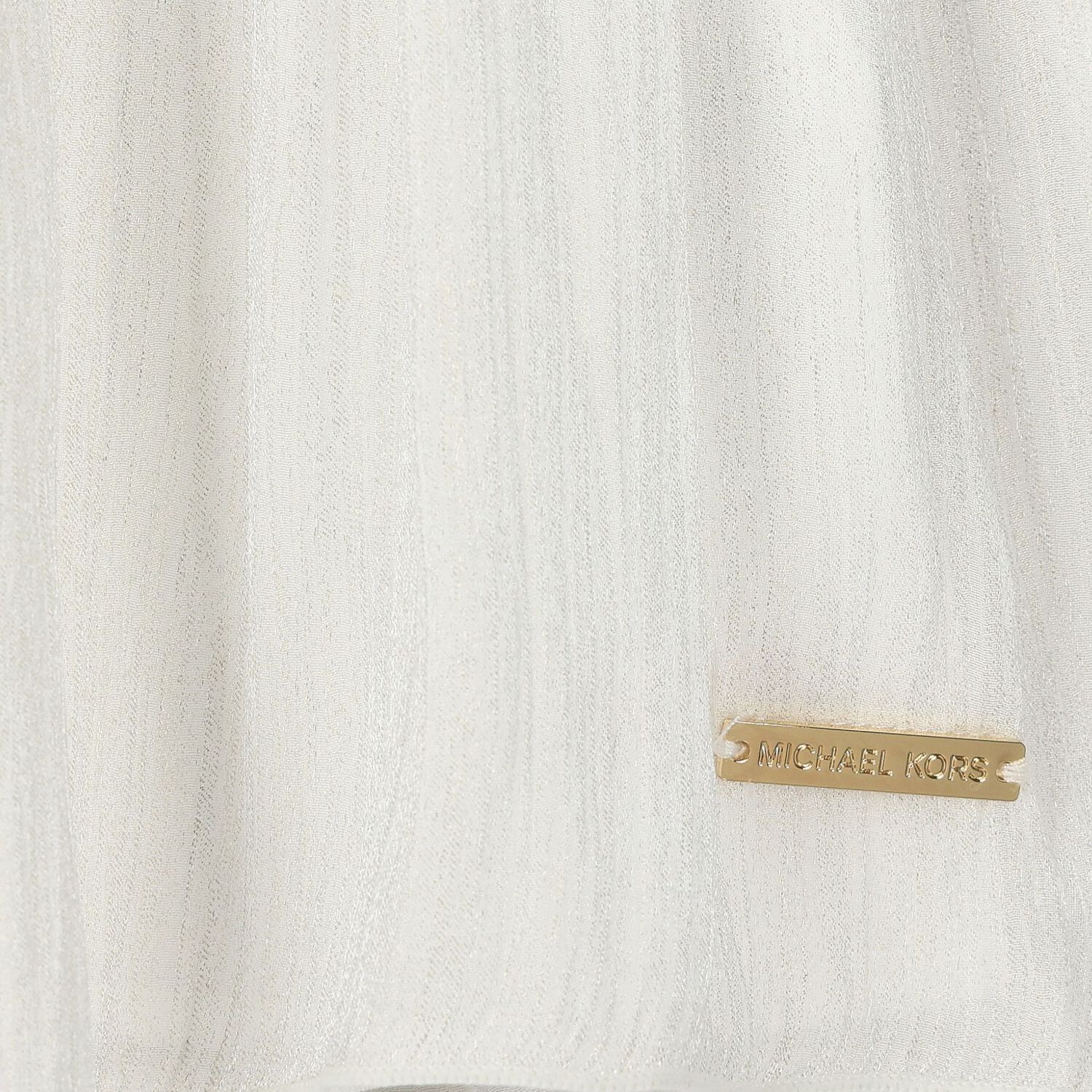 Girls Ivory Logo Pleated Dress, 1, hi-res