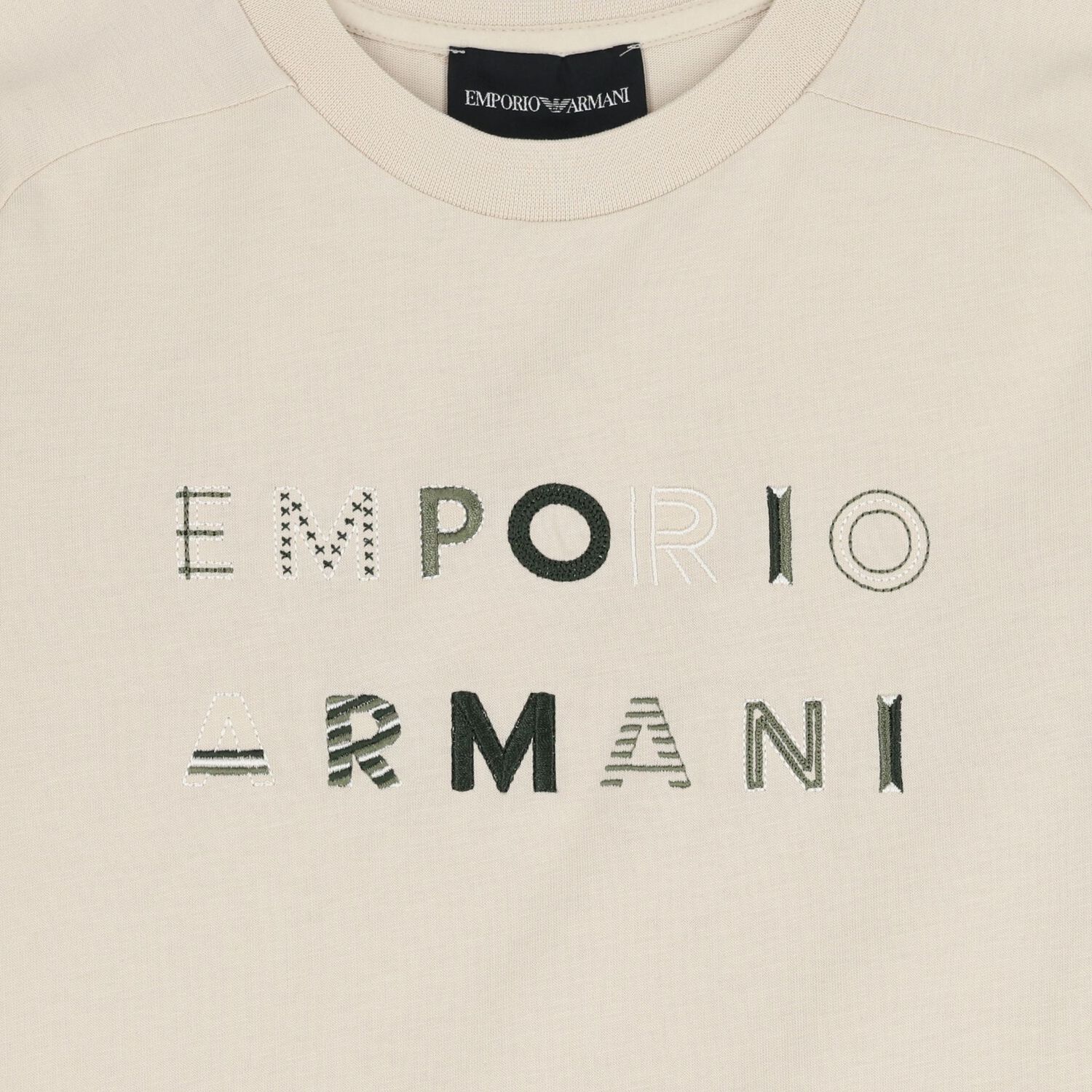 قميص للأولاد بيج اللون بشعار, 1, hi-res