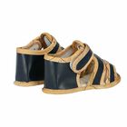 Navy Blue & Beige Geo Map Pre Walker Shoes, 1, hi-res