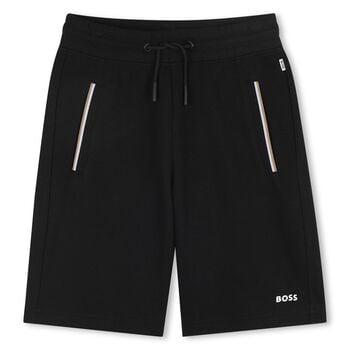 Boys Black Logo Shorts
