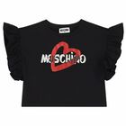 Girls Black Logo T-shirt, 2, hi-res