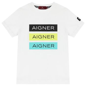 Boys White Logo T-Shirt