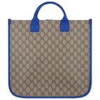 Girls Beige GG Supreme Floral Tote Bag ( 39cm ), 1, hi-res