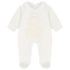 Ivory Teddy Bear Babygrow, 1, hi-res