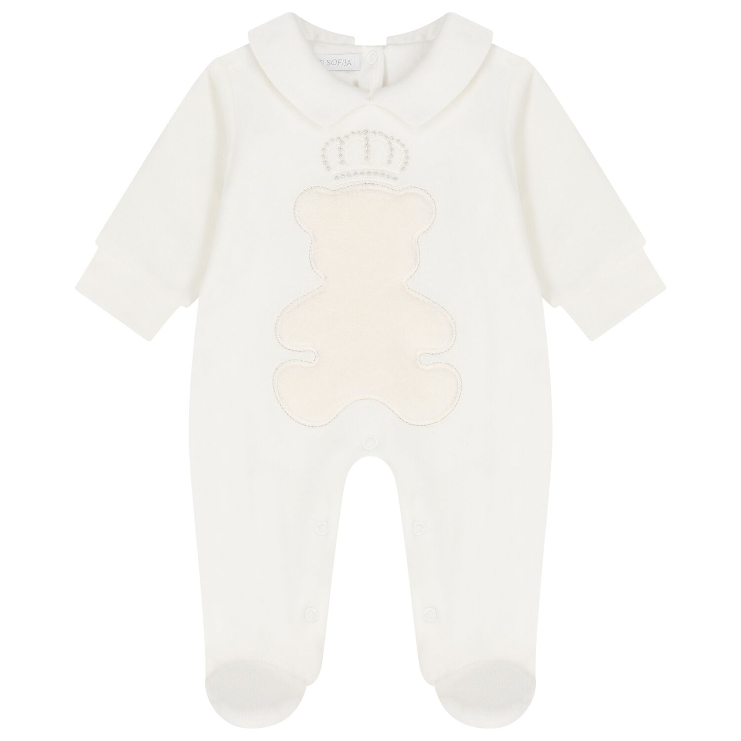 Ivory Teddy Bear Babygrow, 1, hi-res