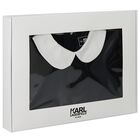 فستان بنات بشعار شوبيت باللون الأسود والأبيض , 1, hi-res