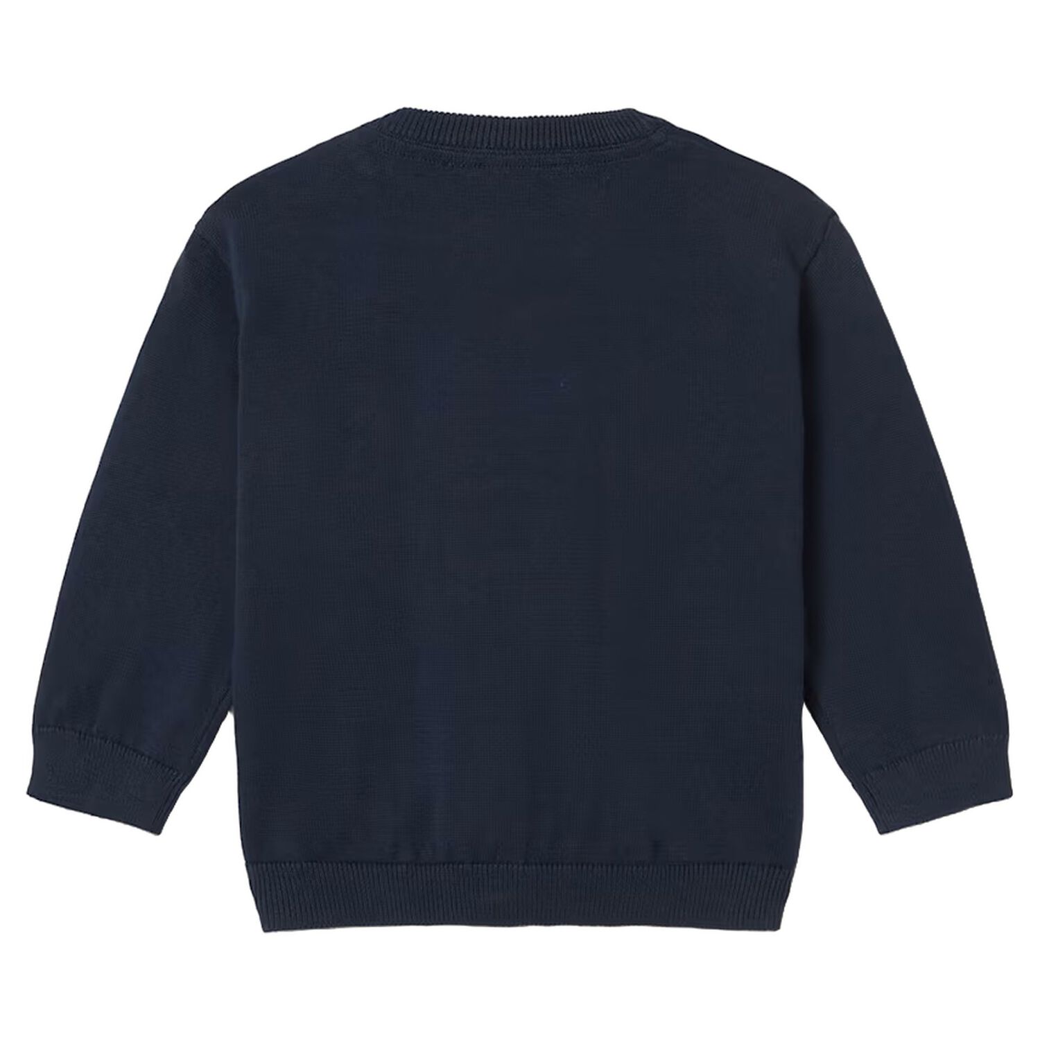 Younger Boys Navy Blue Knitted Jumper, 2, hi-res