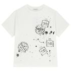 Boys White Logo T-Shirt, 1, hi-res