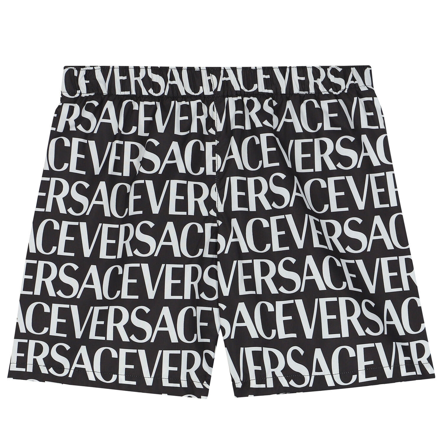 Boys Black Logo Swim Shorts, 1, hi-res