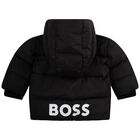 جاكيت مبطن باللشعار باللون الاسود للاولاد, 1, hi-res