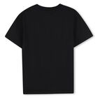 Boys Black Logo T-Shirt, 1, hi-res