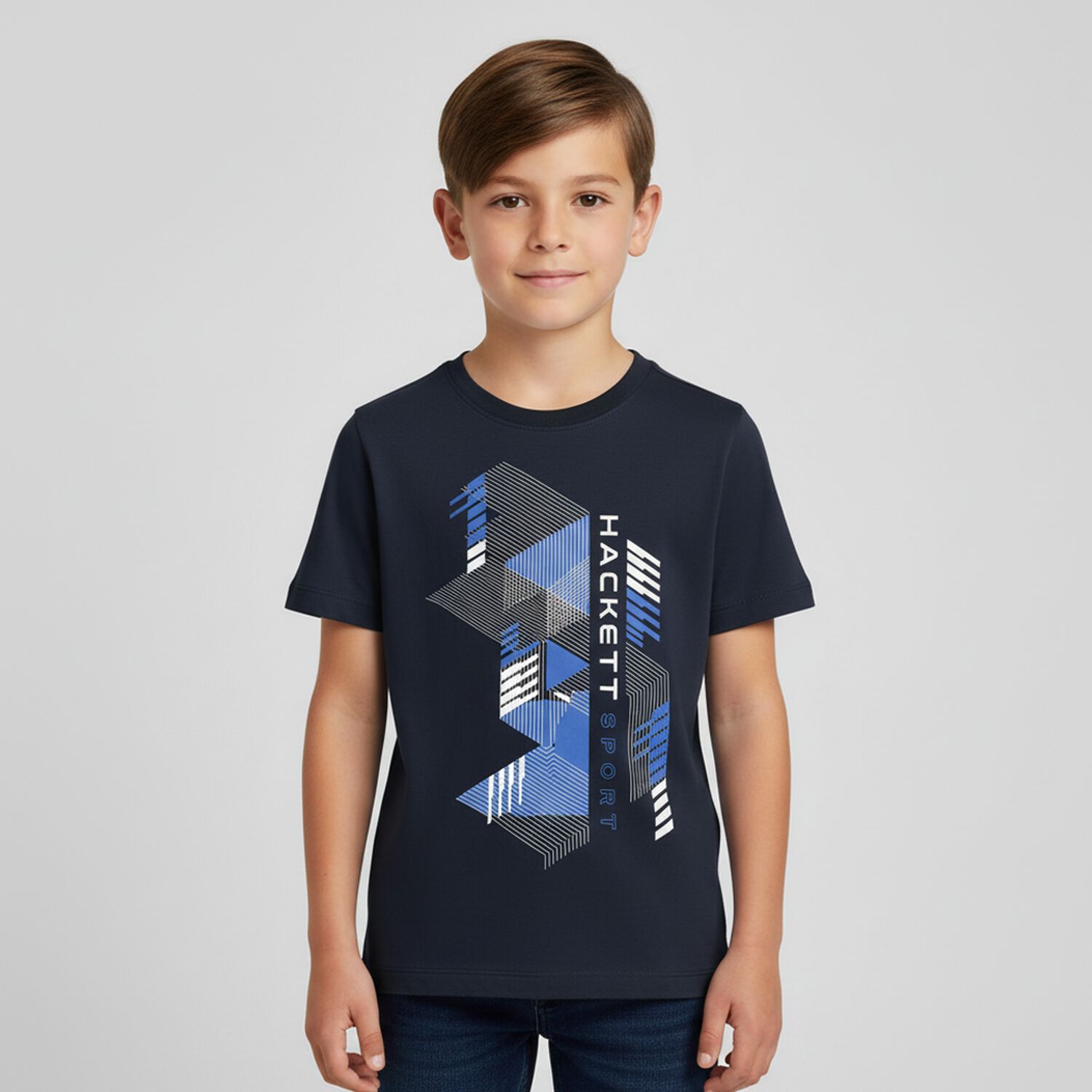 Boys Navy Blue Logo T-Shirt, 1, hi-res image number null