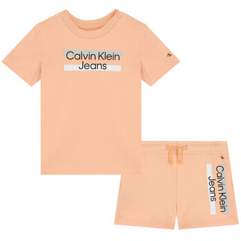 Younger Girls Coral Logo Shorts Set