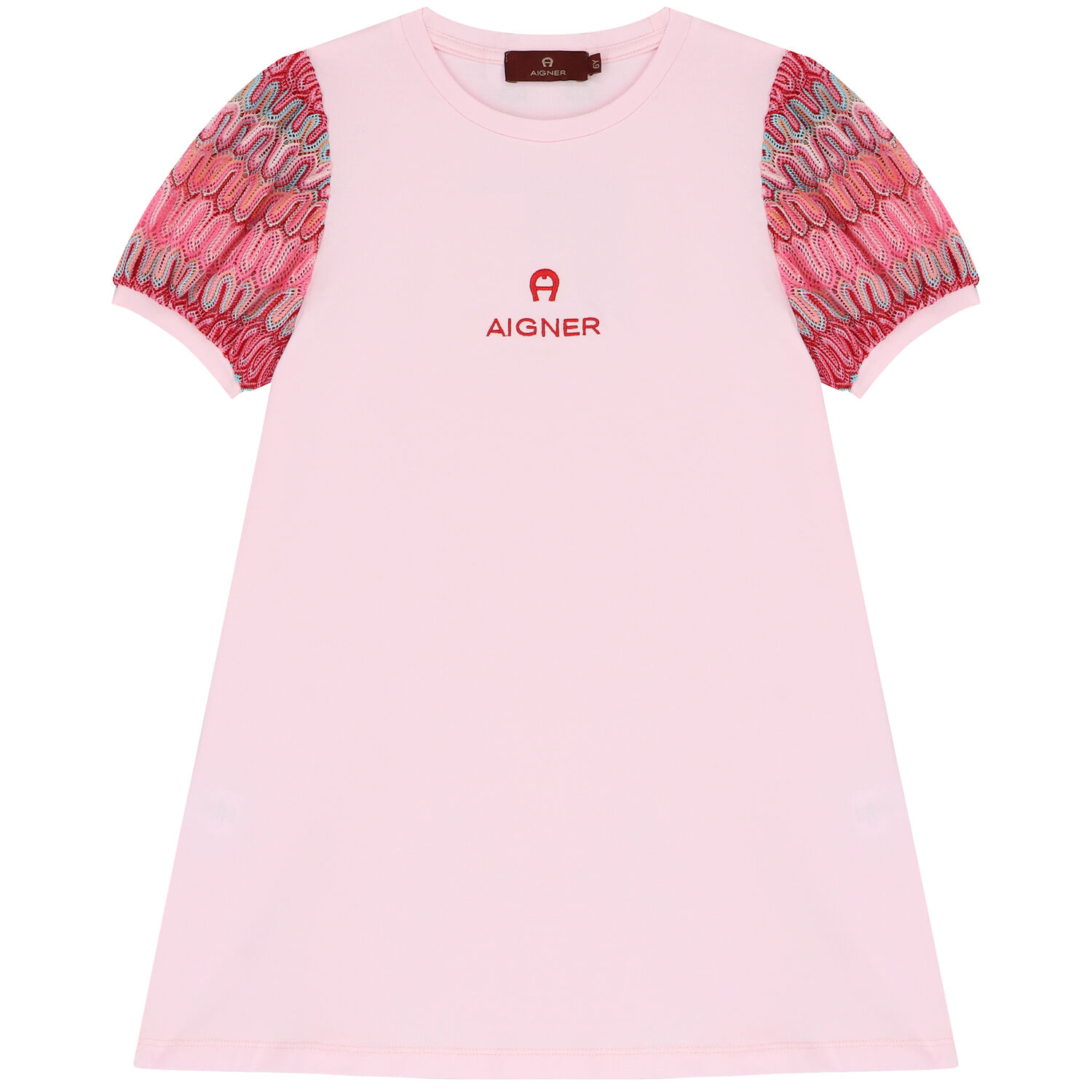 Girls Pink Logo Dress, 2, hi-res