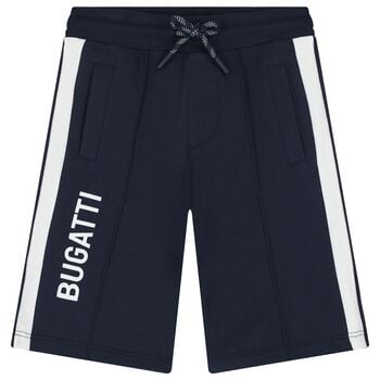 Boys Navy Blue Logo Shorts