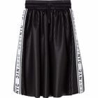 Girls Black Logo Skirt, 1, hi-res
