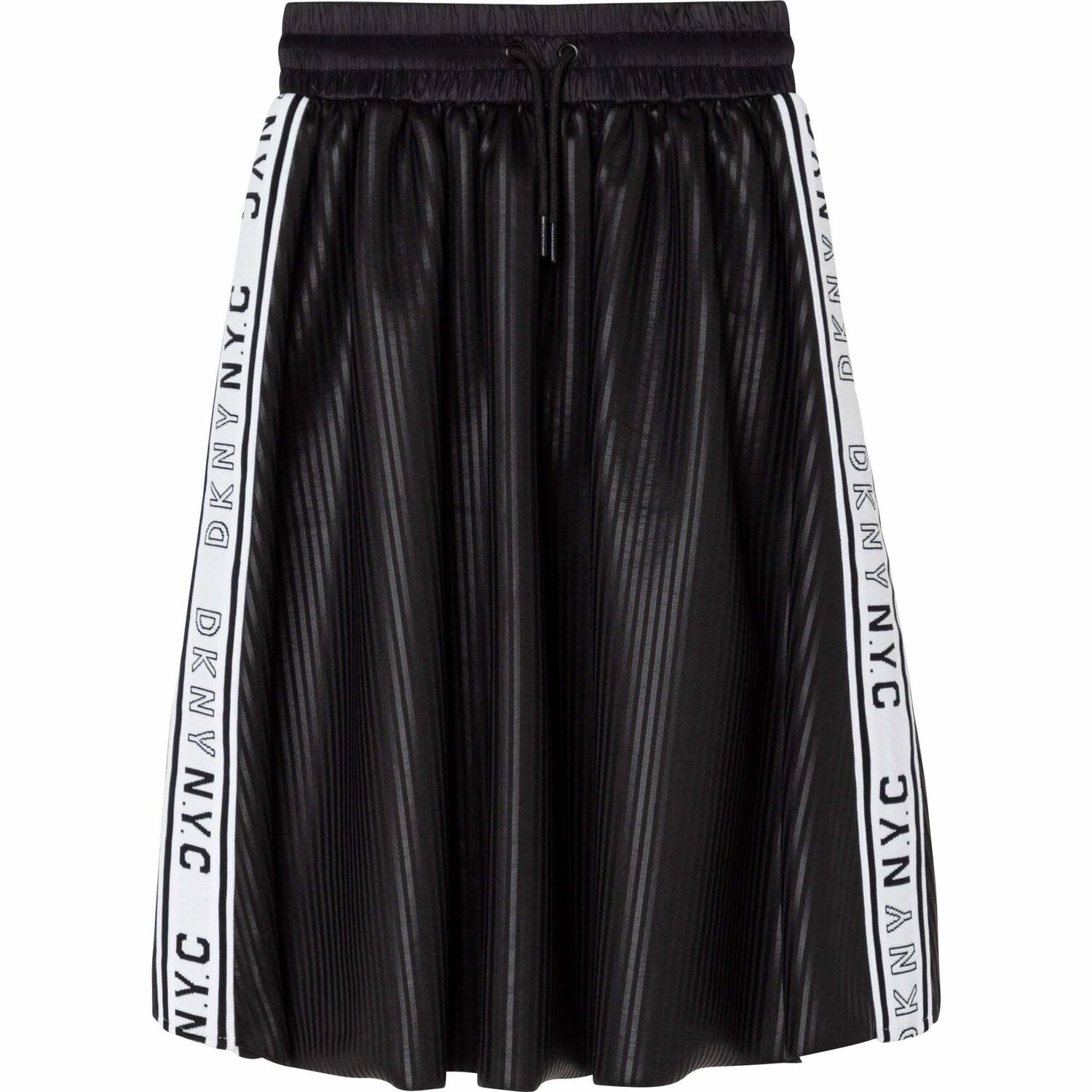 Girls Black Logo Skirt, 1, hi-res
