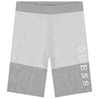 Boys Grey Logo Shorts, 2, hi-res
