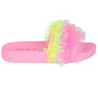 Girls Pink Tulle Sliders, 1, hi-res