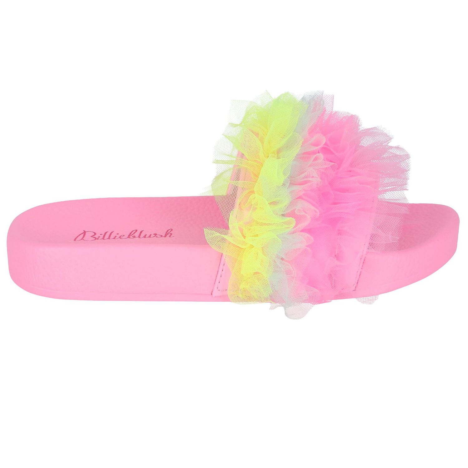 Girls Pink Tulle Sliders, 1, hi-res