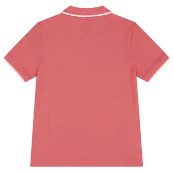 Boys Mini Me Red Logo Polo Shirt