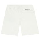 Boys White Logo Shorts, 1, hi-res