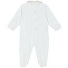 أفرول بالشعار باللون الأبيض للبنات, 1, hi-res