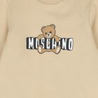 Beige Teddy Bear Logo Babygrow Gift Set, 2, hi-res