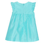 Baby Girls Blue Ruffled Dress, 1, hi-res