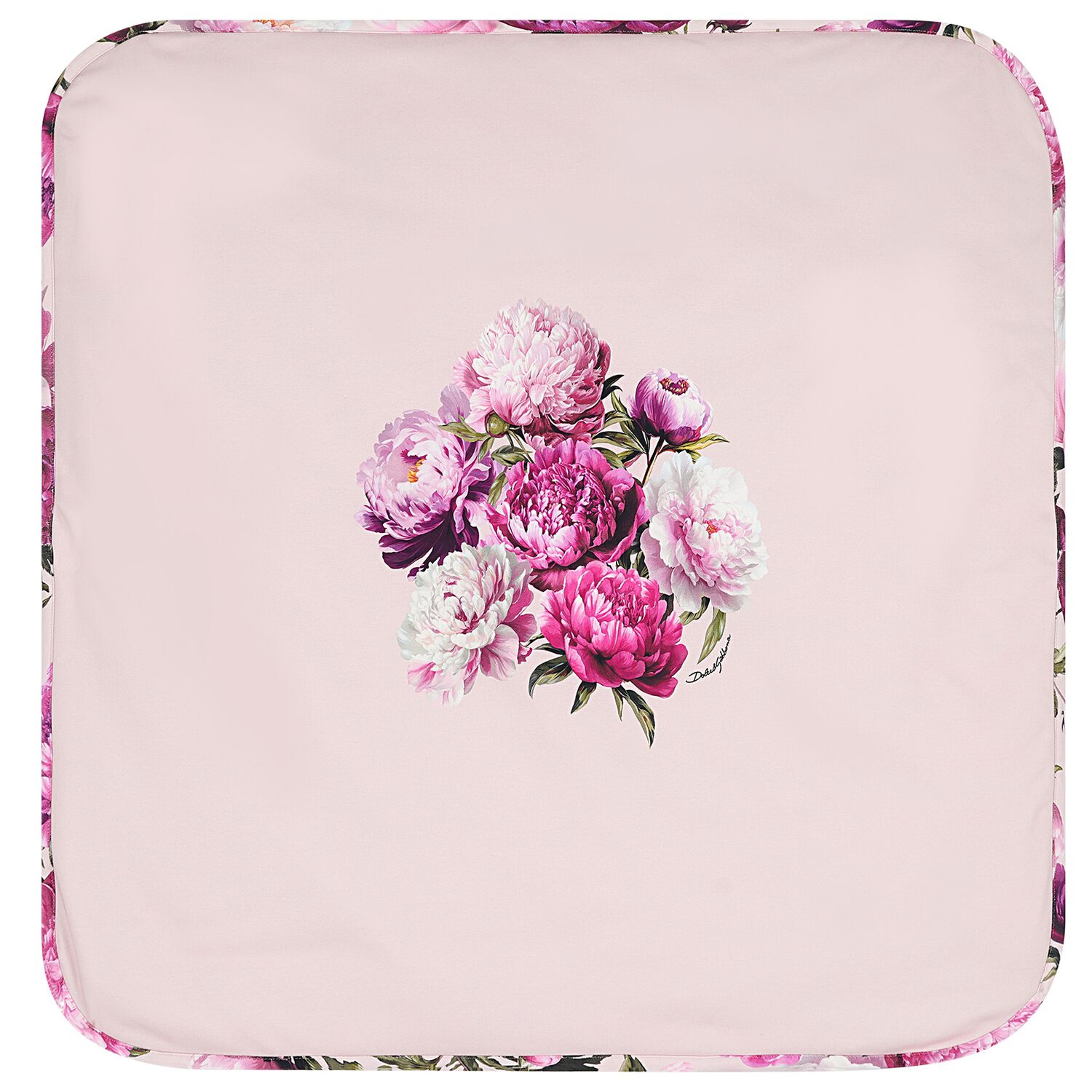 Baby Girls Pink Peony Blanket, 1, hi-res