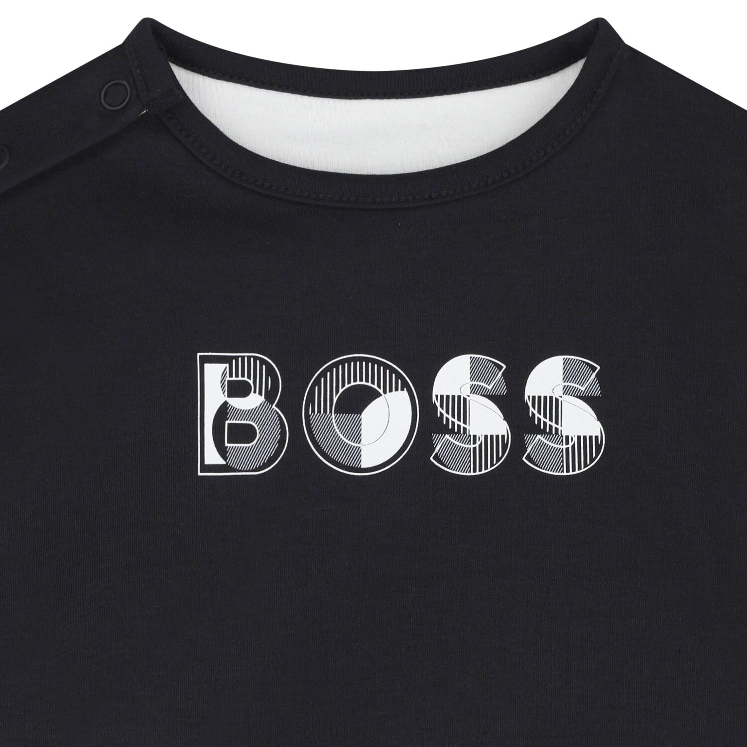 Baby Boys Black & White Logo Reversible Trousers Set, 1, hi-res