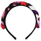 Girls Multi-Coloured Orchide Plaited Headband, 2, hi-res