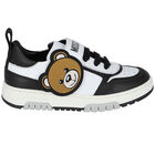 Black & White Teddy Bear Trainers, 1, hi-res
