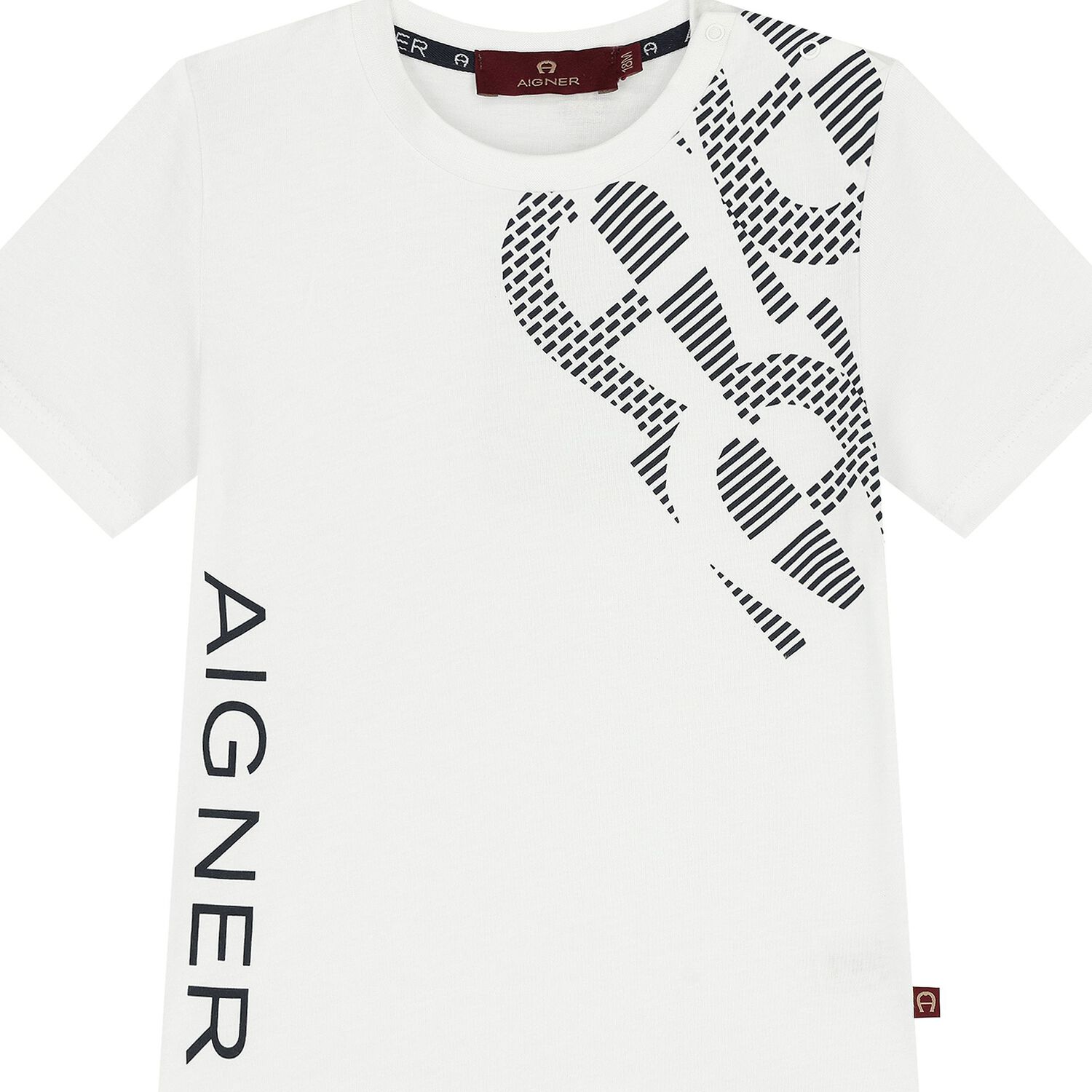 Younger Boys White Logo T-Shirt, 1, hi-res image number null