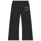 Girls Black Logo Joggers, 2, hi-res