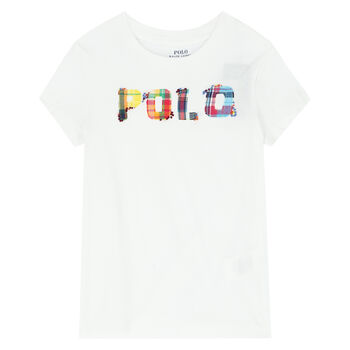 Girls White Logo T-Shirt