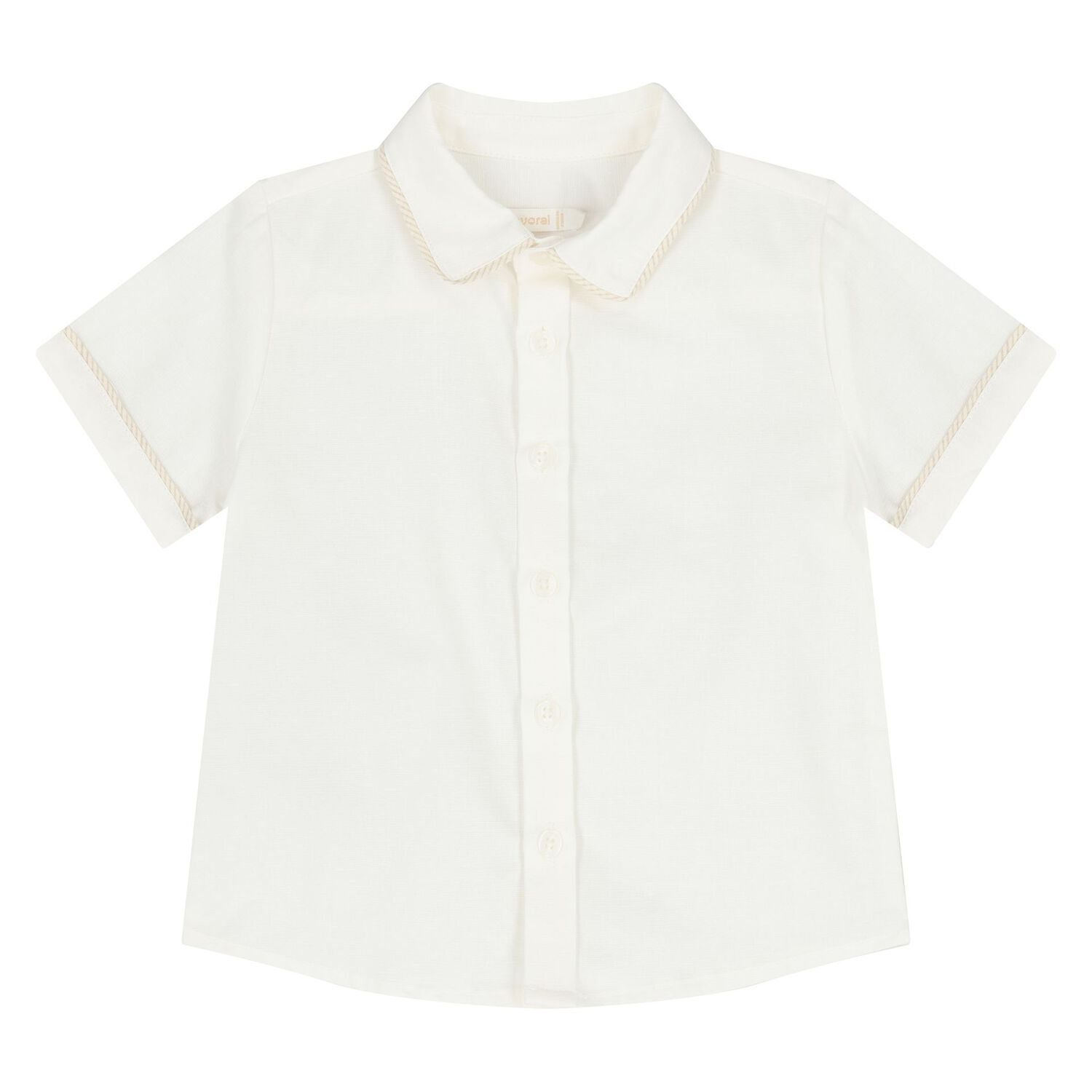 طقم شورت أبيض وبيج للأولاد الصغار, 2, hi-res