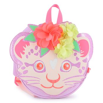 Younger Girls Pink & Lilac Cheetah Backpack