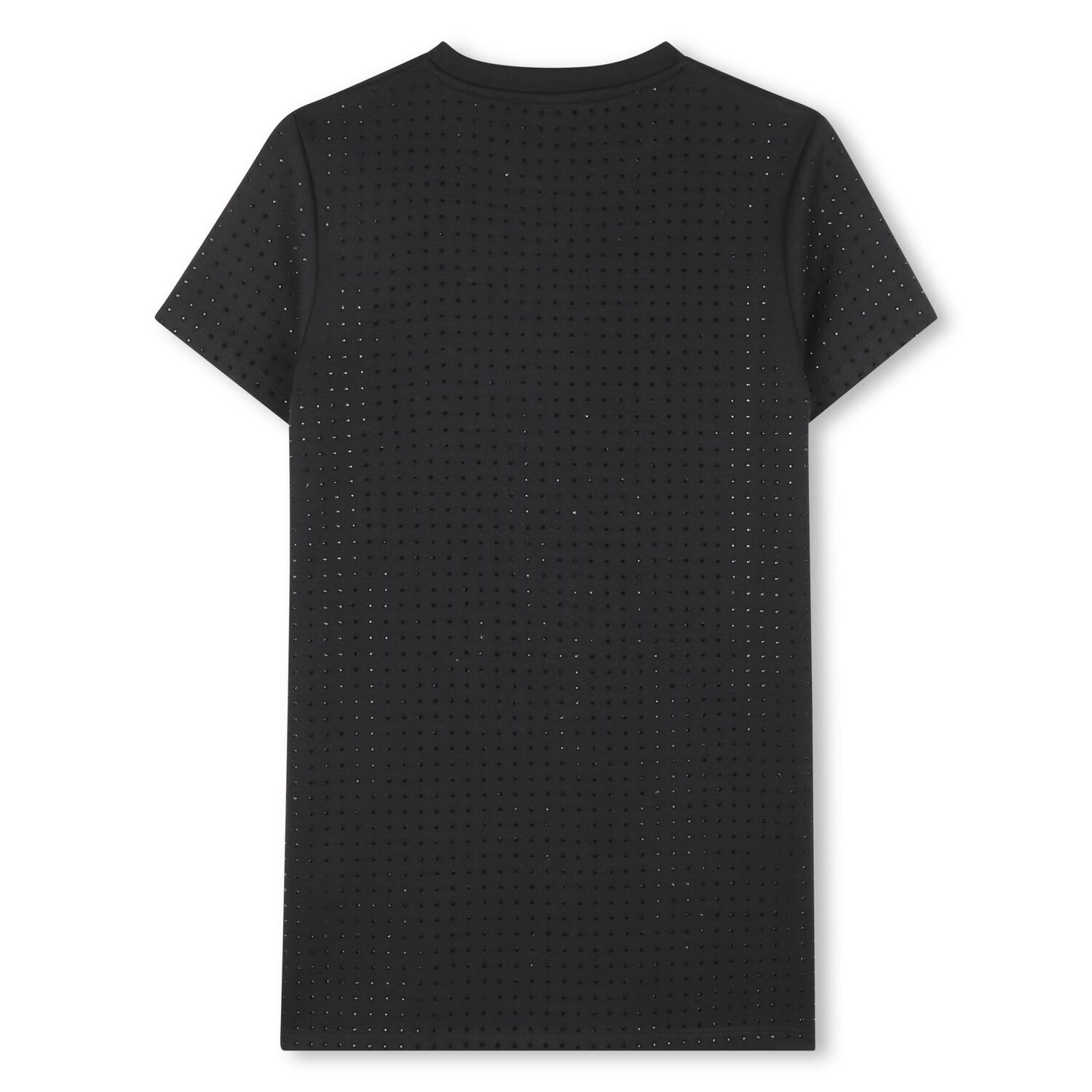 فستان بناتي أسود مرصع بأحجار الراين, 1, hi-res