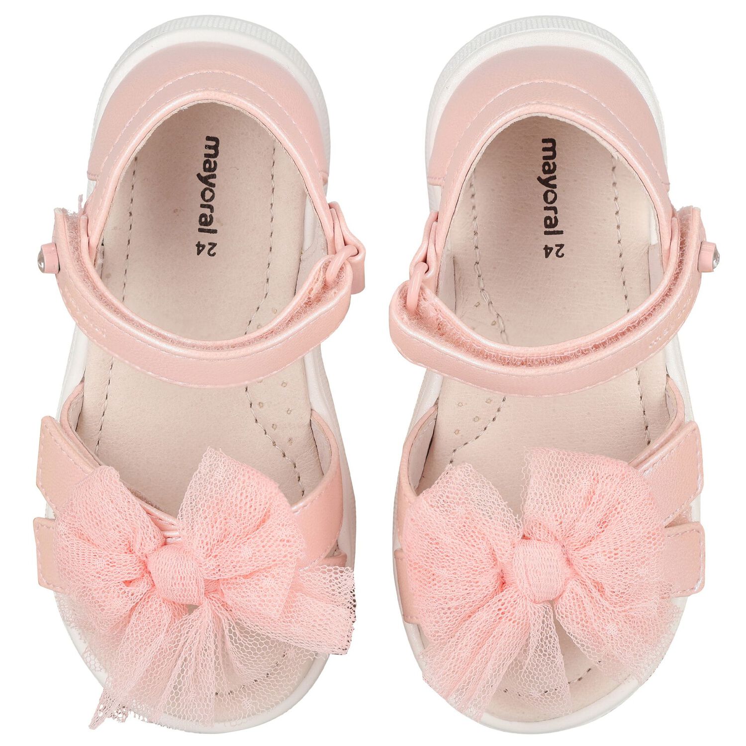 Younger Girls Pink Tulle Bow Sandals, 1, hi-res image number null