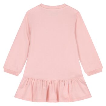Younger Girls Pink Teddy Bear Logo Dress