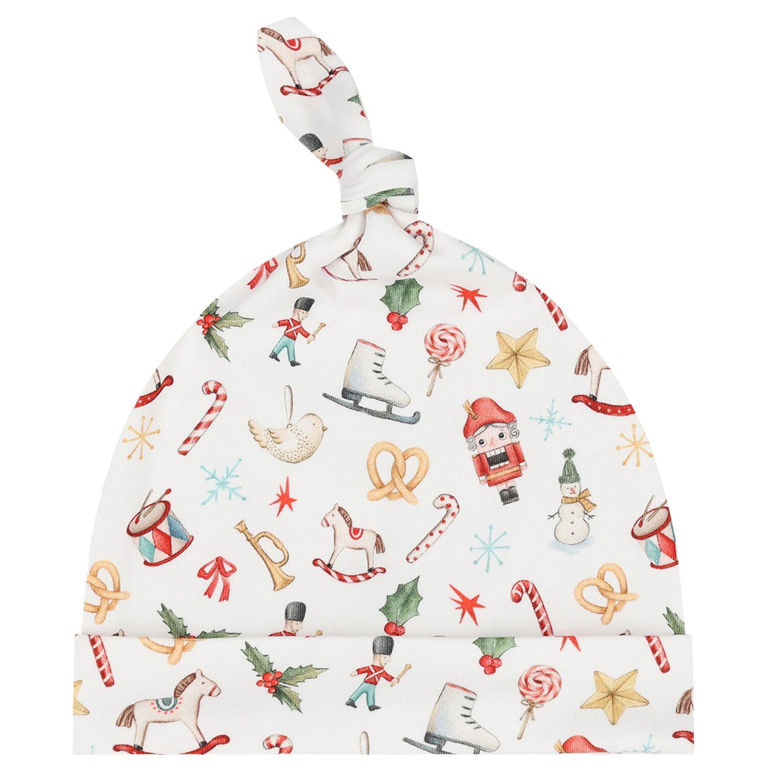 طقم أفرول هدايا بشعار احتفالي باللون الأبيض, 1, hi-res