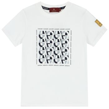 Boys White Logo T-Shirt